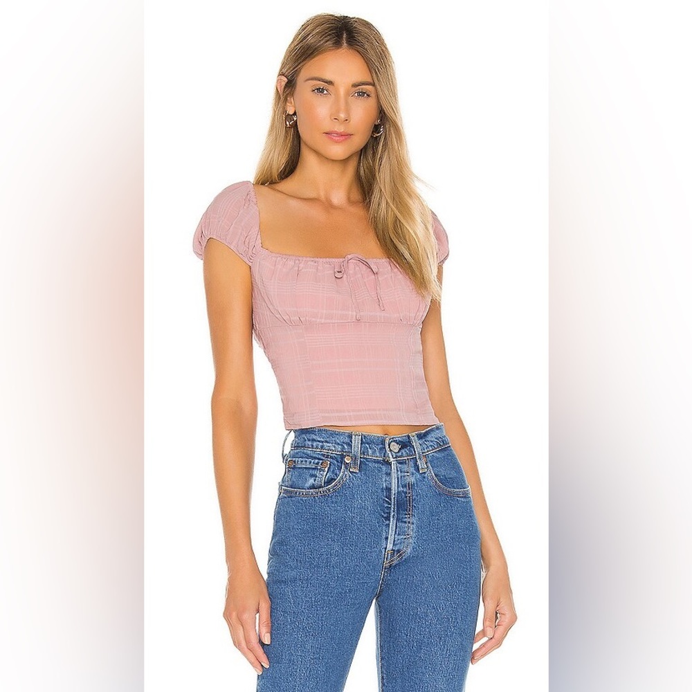 NWT Privacy Please Revolve Pink Crop Maggie Top Womens Medium